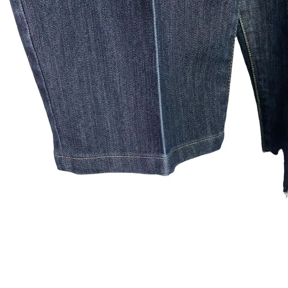 Chico's Platinum Jeans Womens‎ Size 3 Blue Denim Straight Leg